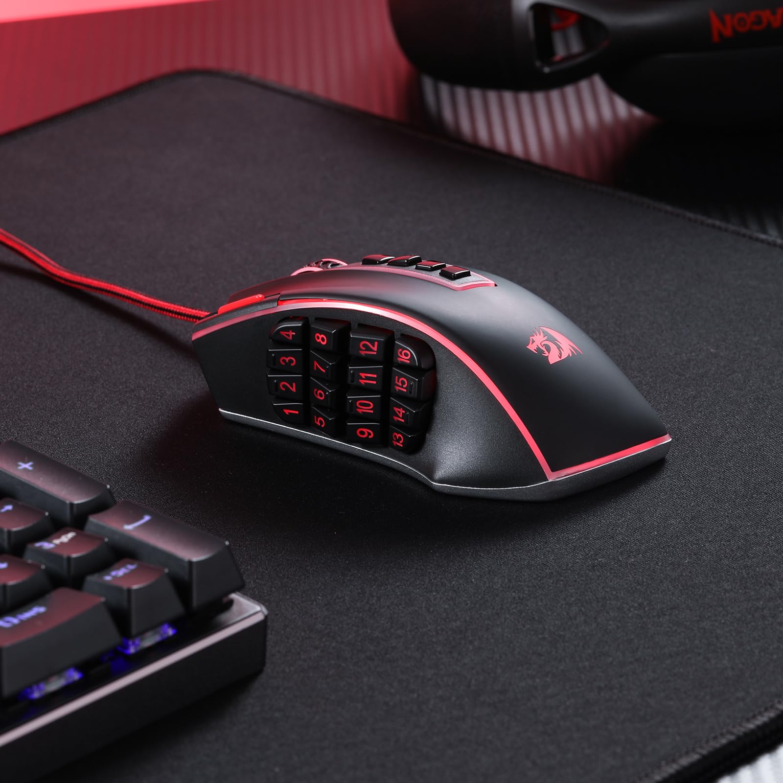 Redragon M908 RGB Gaming Mouse with 12 Programmable Buttons