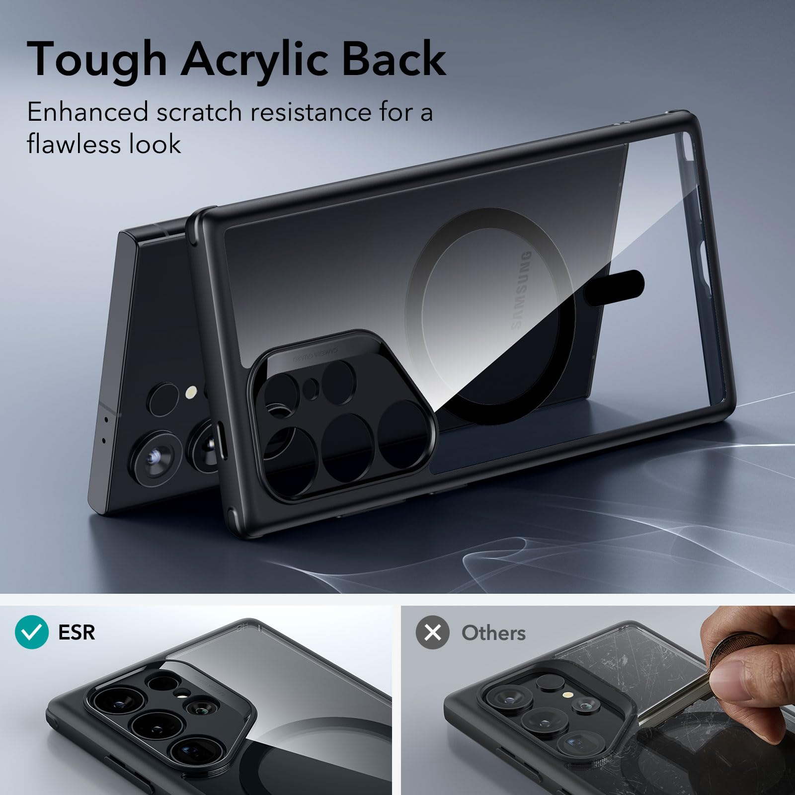 ESR Clear Black Case for Samsung Galaxy S25 Ultra