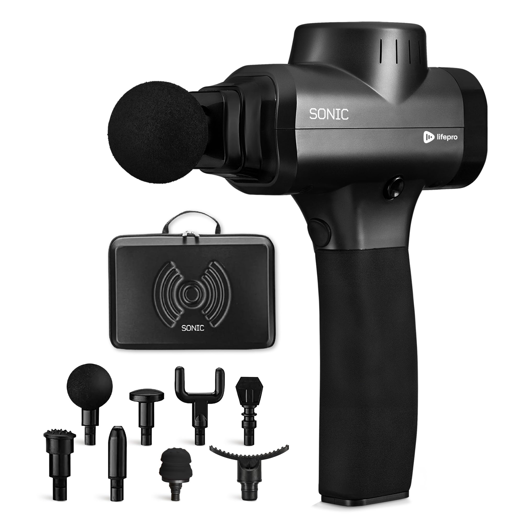 LifePro Deep Tissue Massage Gun with Multiple Heads
