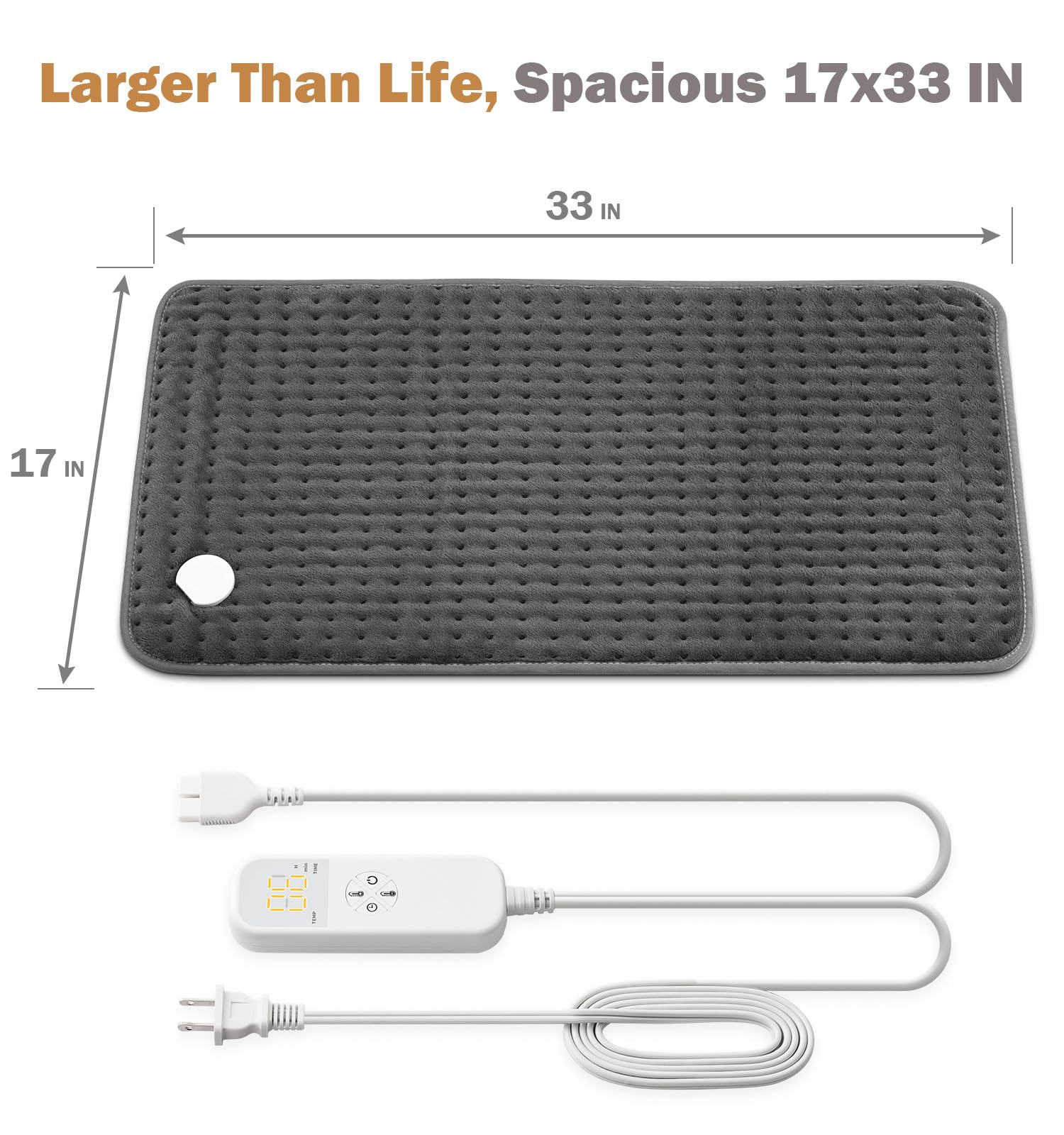 Electric Heating Pad for Back Pain Relief with Auto Off