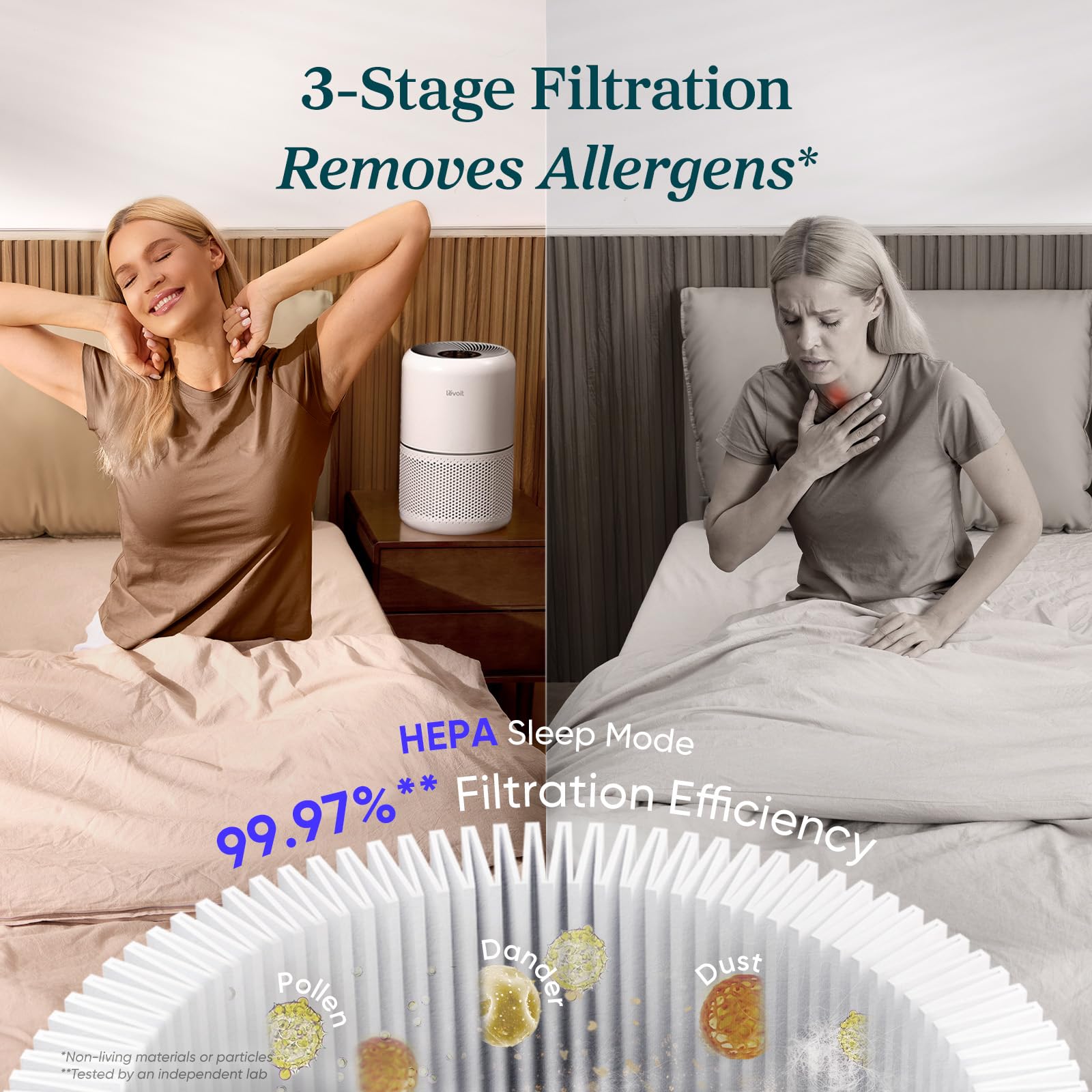 Levoit Air Purifier for Home Allergies and Pet Hair
