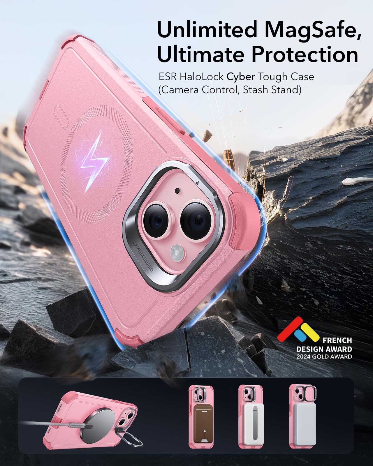 ESR iPhone 16 Pro Case with Military-Grade Protection