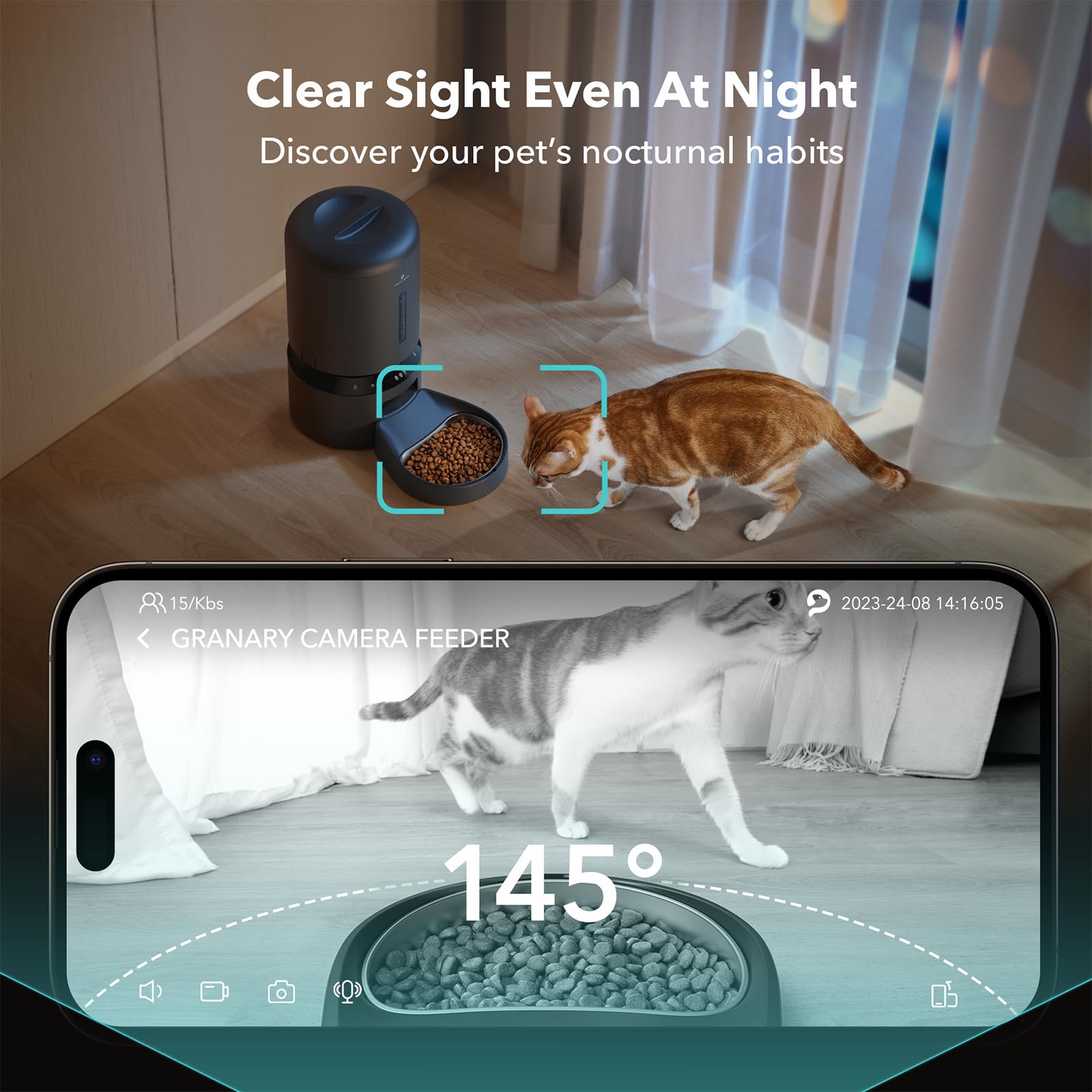 PETLIBRO Automatic Cat Feeder with HD Camera and Alerts