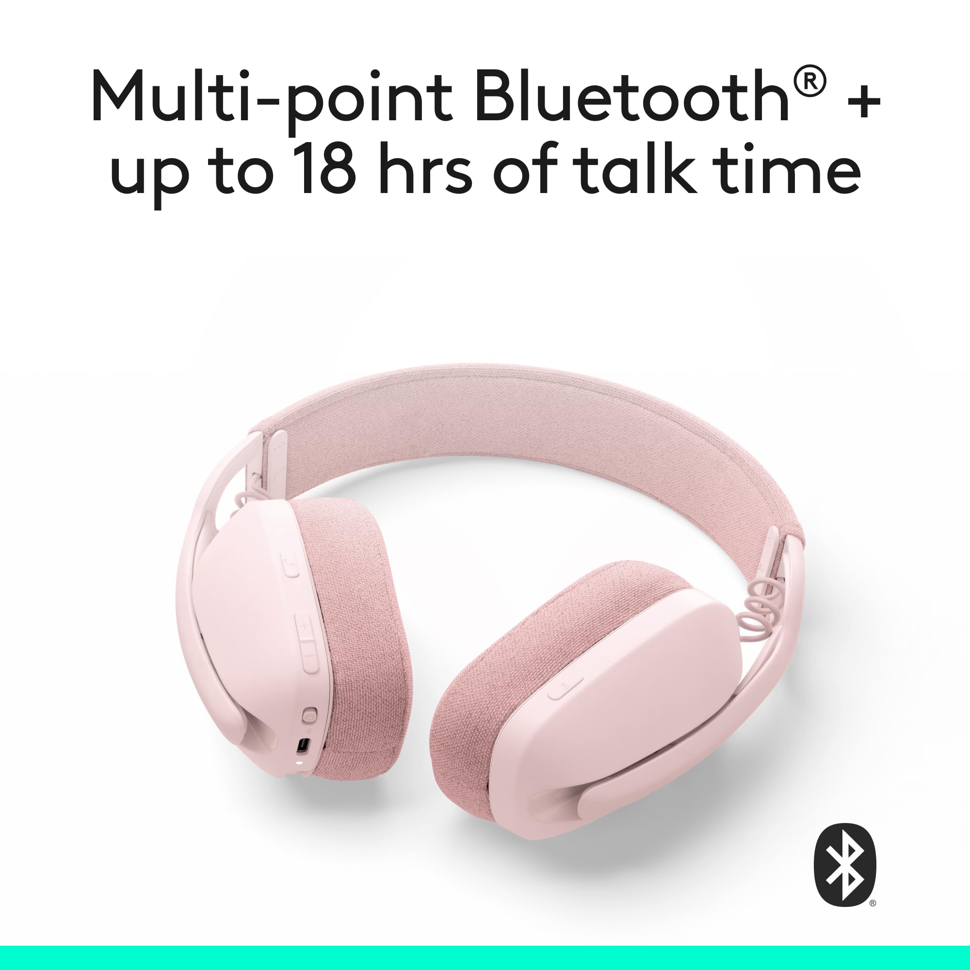 Logitech Zone Vibe 100 Wireless Headphones with Noise Canceling Microphone