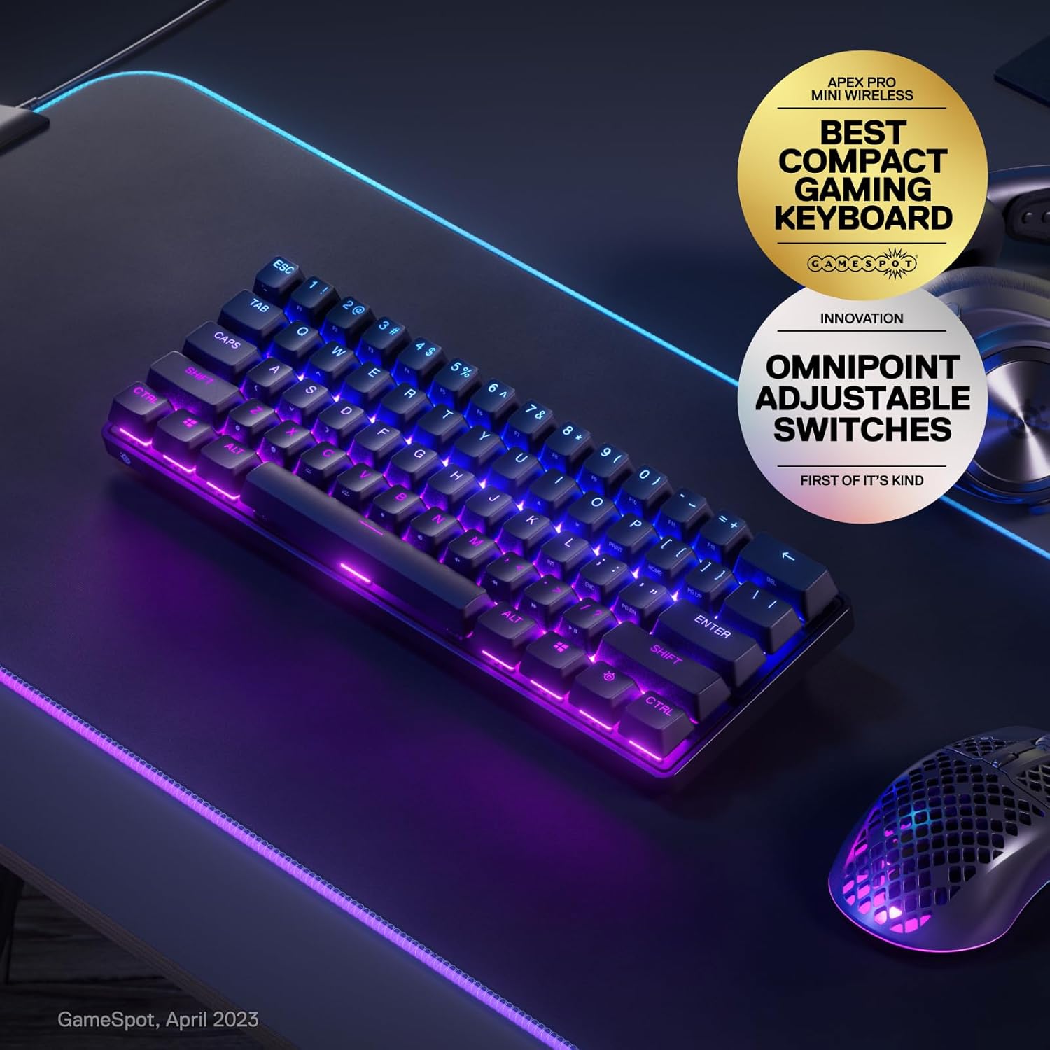 SteelSeries Apex Pro Mini Wireless Gaming Keyboard