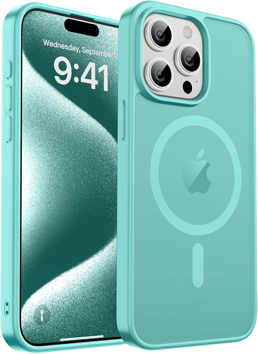 MagSafe Compatible iPhone 14 15 Case Matte Shockproof Anti Scratch Black