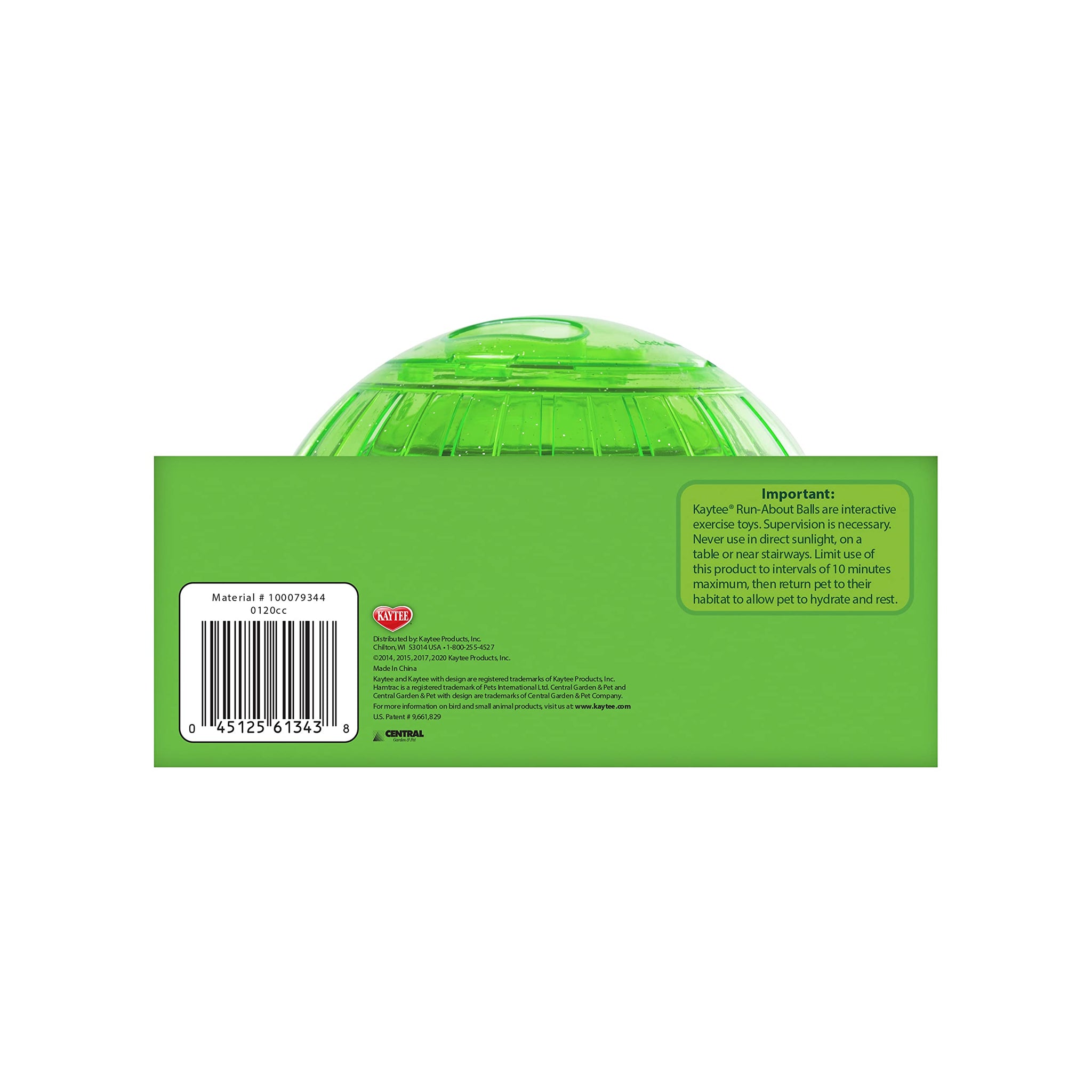 Kaytee 5 Inch Clear Exercise Ball for Dwarf Hamsters