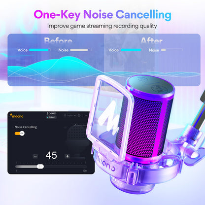 Maono Gaming USB Microphone DGM20S With Noise Cancellation