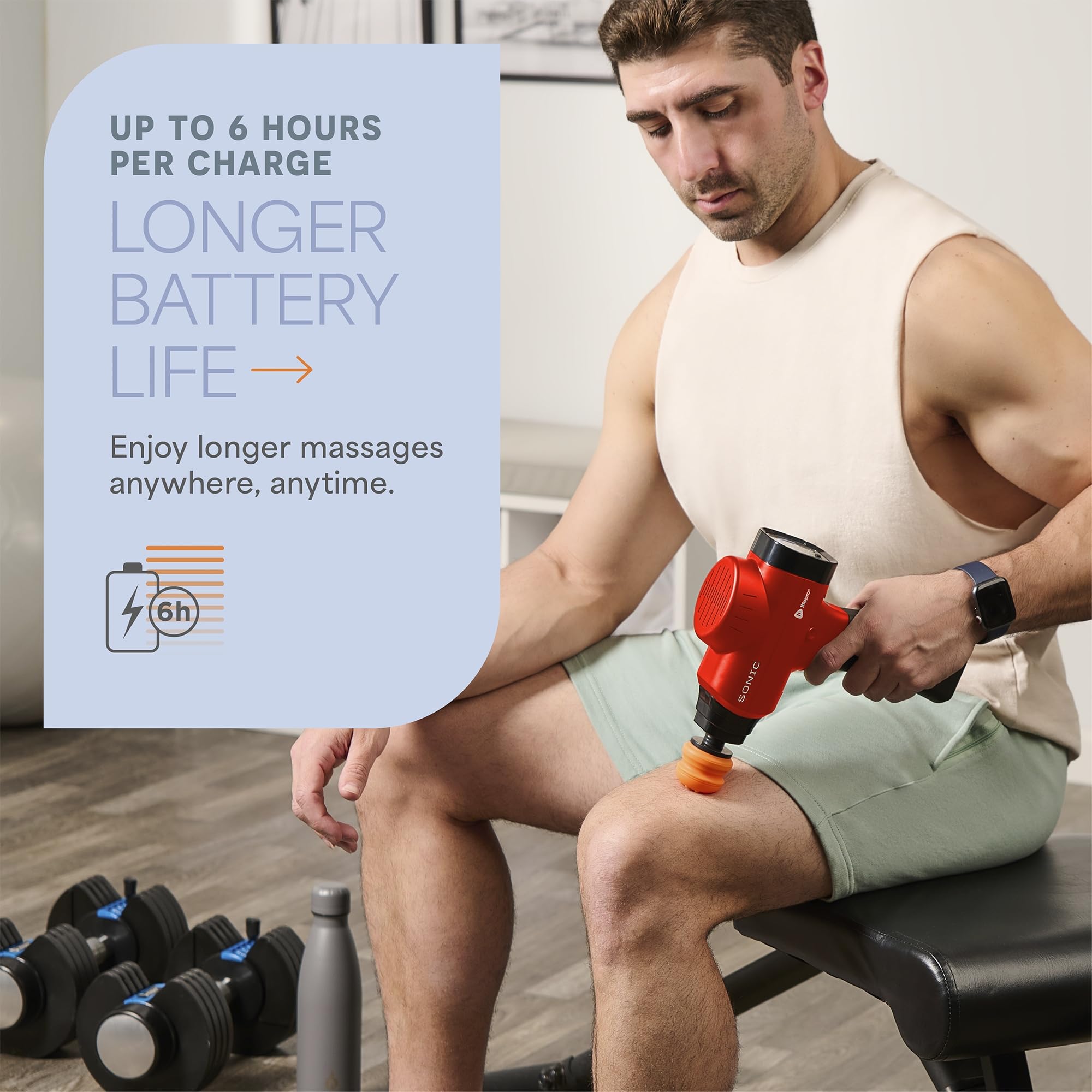 LifePro Deep Tissue Massage Gun with Multiple Heads