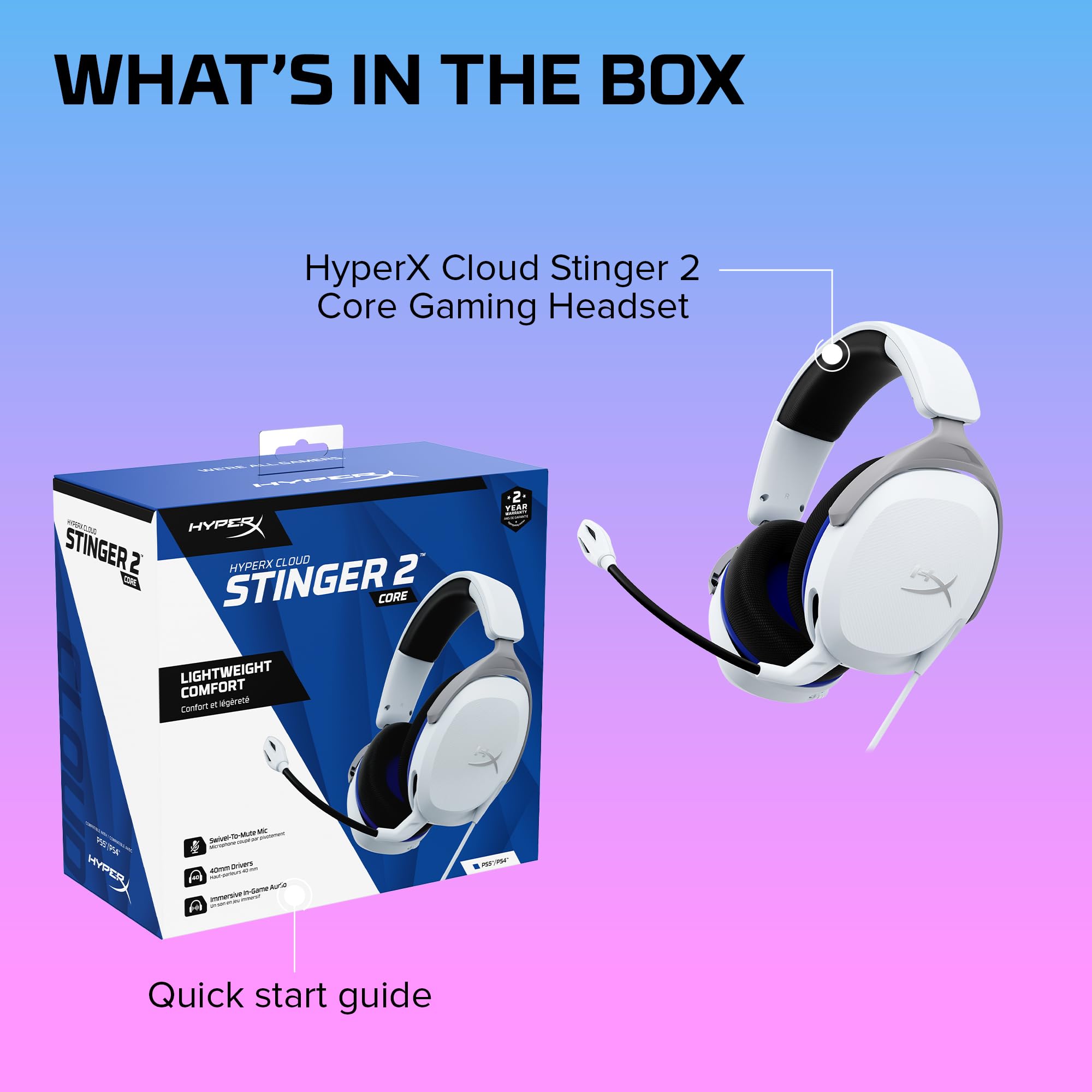 HyperX Cloud Stinger 2 Core Gaming Headset for PlayStation