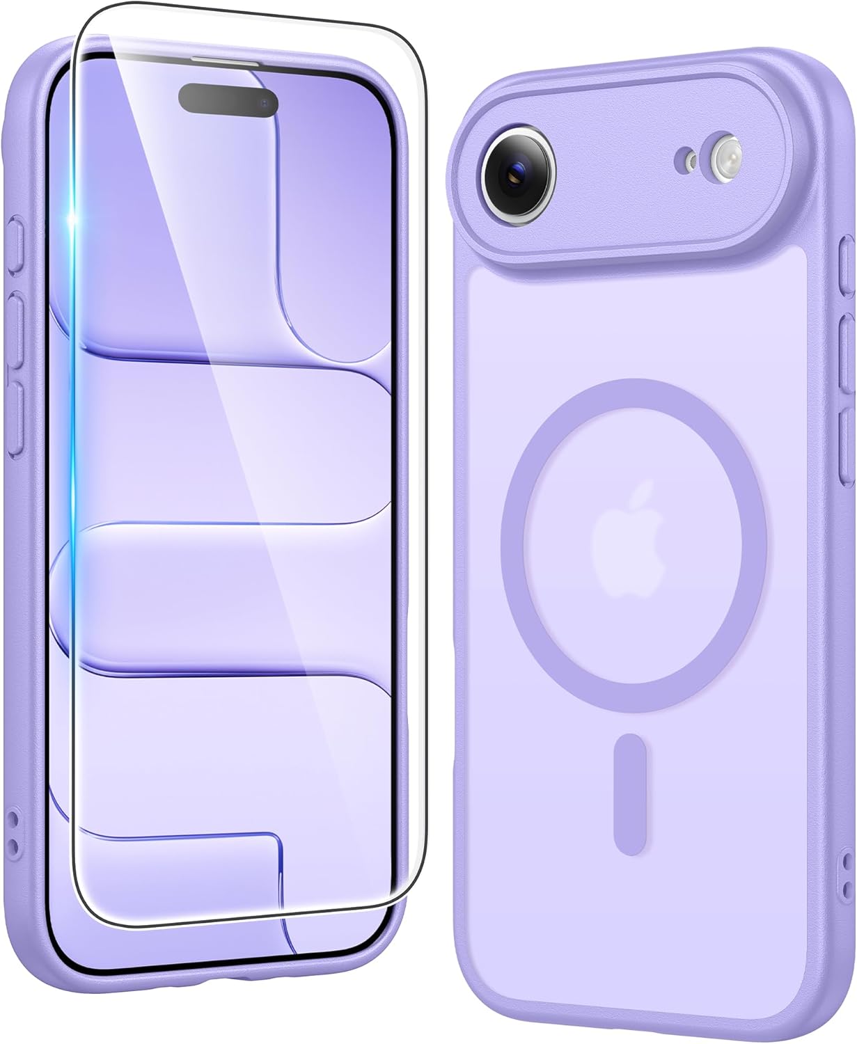 FNTCASE IPhone 16 Case Clear Magnetic MagSafe Screen Protector Drop Proof Rugged