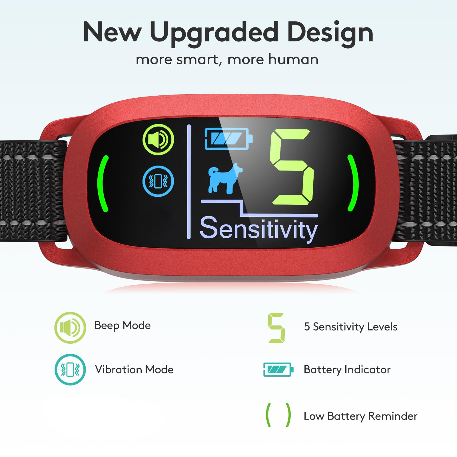 Rechargeable Dog Bark Collar with Adjustable Sensitivity Levels