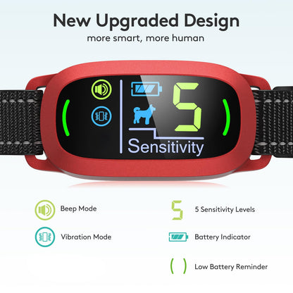 Rechargeable Dog Bark Collar with Adjustable Sensitivity Levels
