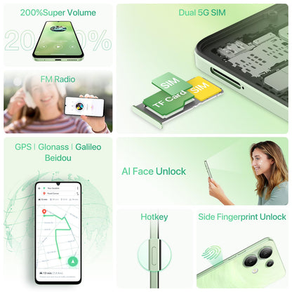 UMIDIGI G9 5G Android 14 Phone 12GB RAM 128GB ROM 50MP Camera 6.75 Inch 90Hz