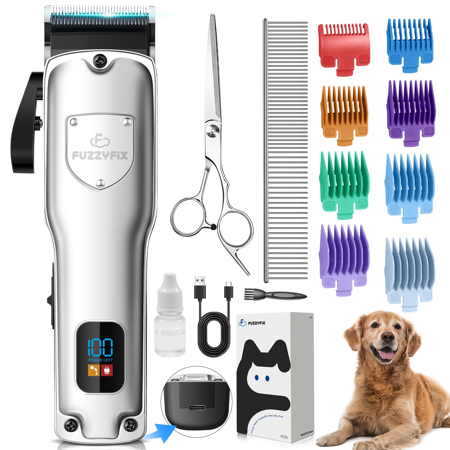 Professional Dog Clippers for Thick Coats Low Noise Operation