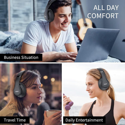 Uliptz Wireless Bluetooth Headphones 65H Playtime HiFi