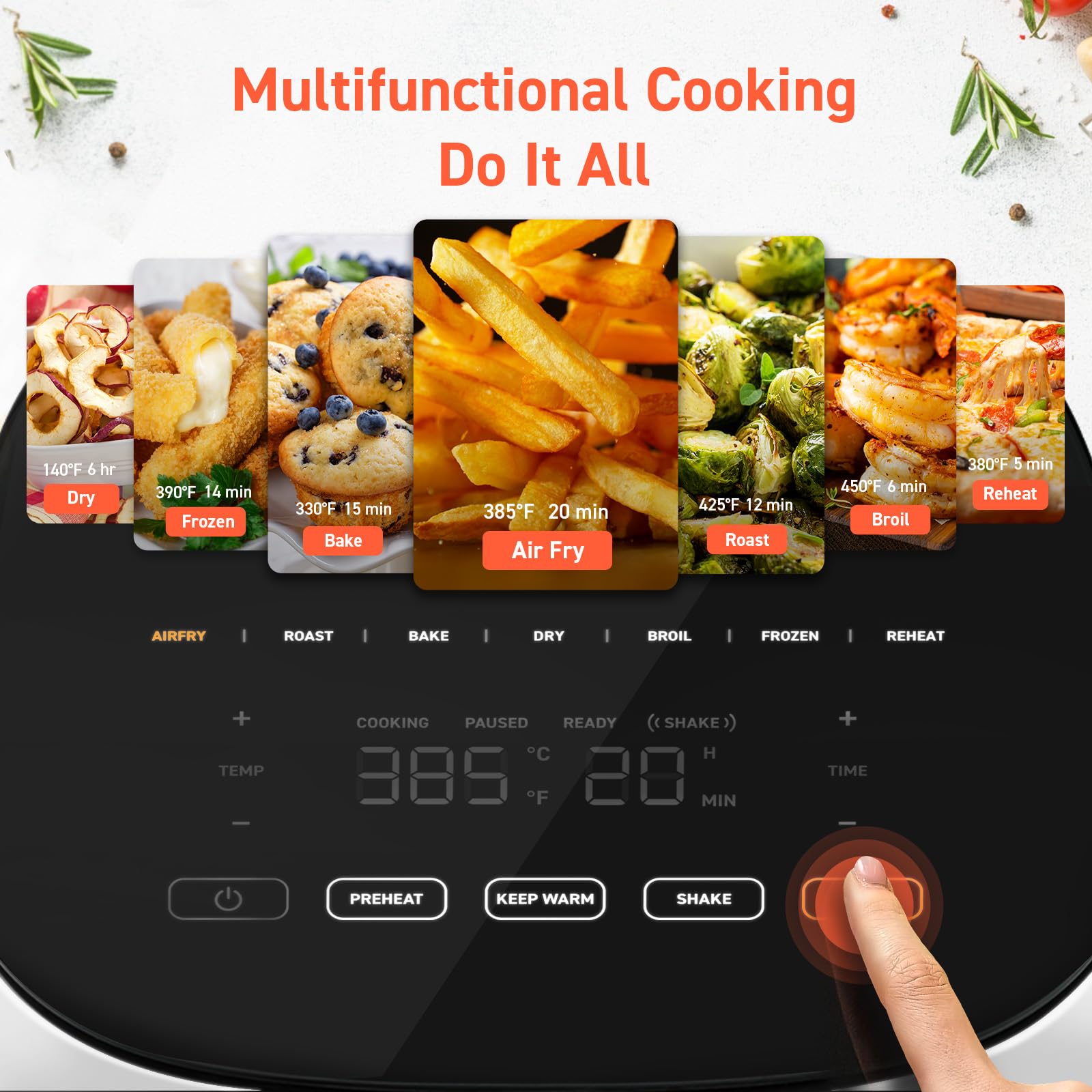 COSORI 5QT Air Fryer with Fast Cooking Technology