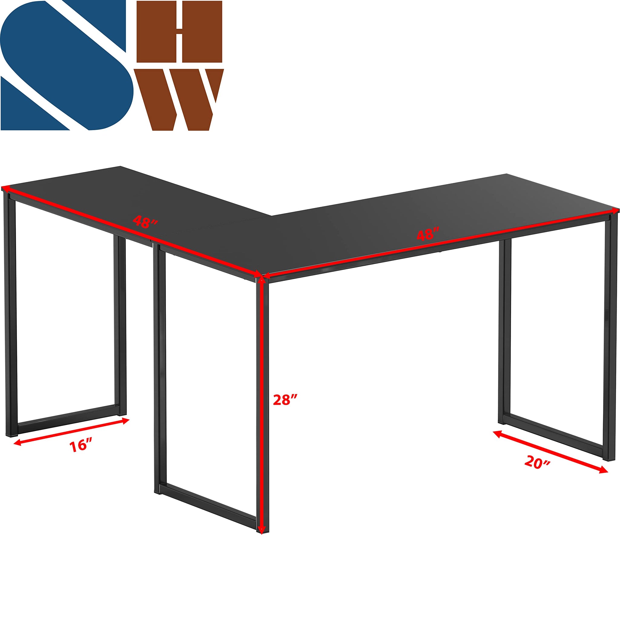 L Shape Home Office Desk for Maximal Workspace