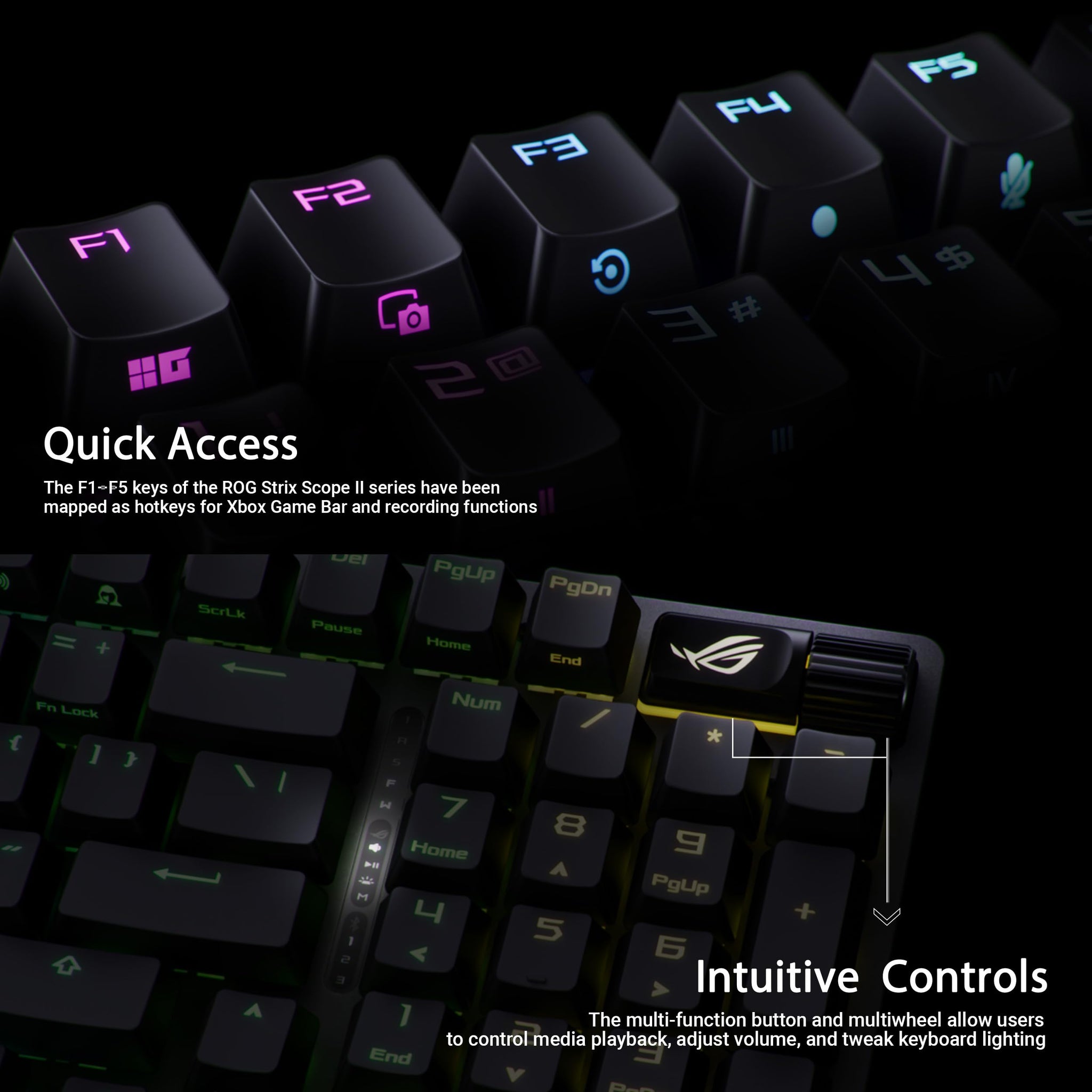 ASUS ROG Strix Scope II Wireless Gaming Keyboard with Fast Response