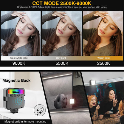 Magnetic RGB LED Video Light for Stunning Photography