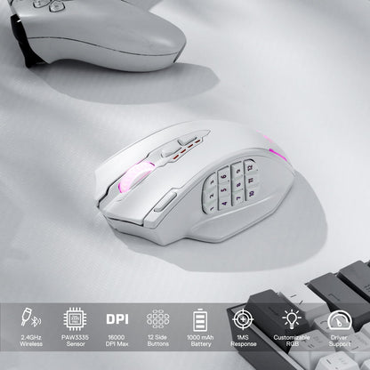 Redragon M908 RGB Gaming Mouse with 12 Programmable Buttons