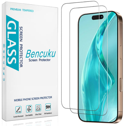 2 Pack iPhone 16 Pro Max 6.9 Inch Tempered Glass Screen Protector Full Coverage