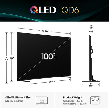Hisense 55 Inch QLED 4K Smart TV with Dolby Vision