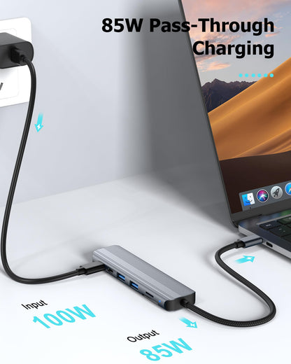 USB C Hub Docking Station Dual 4K HDMI 60Hz With 100W PD