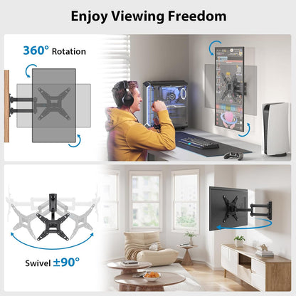 Pipishell Full Motion Wall Mount For 13-42 TVs Up To 44 Lbs