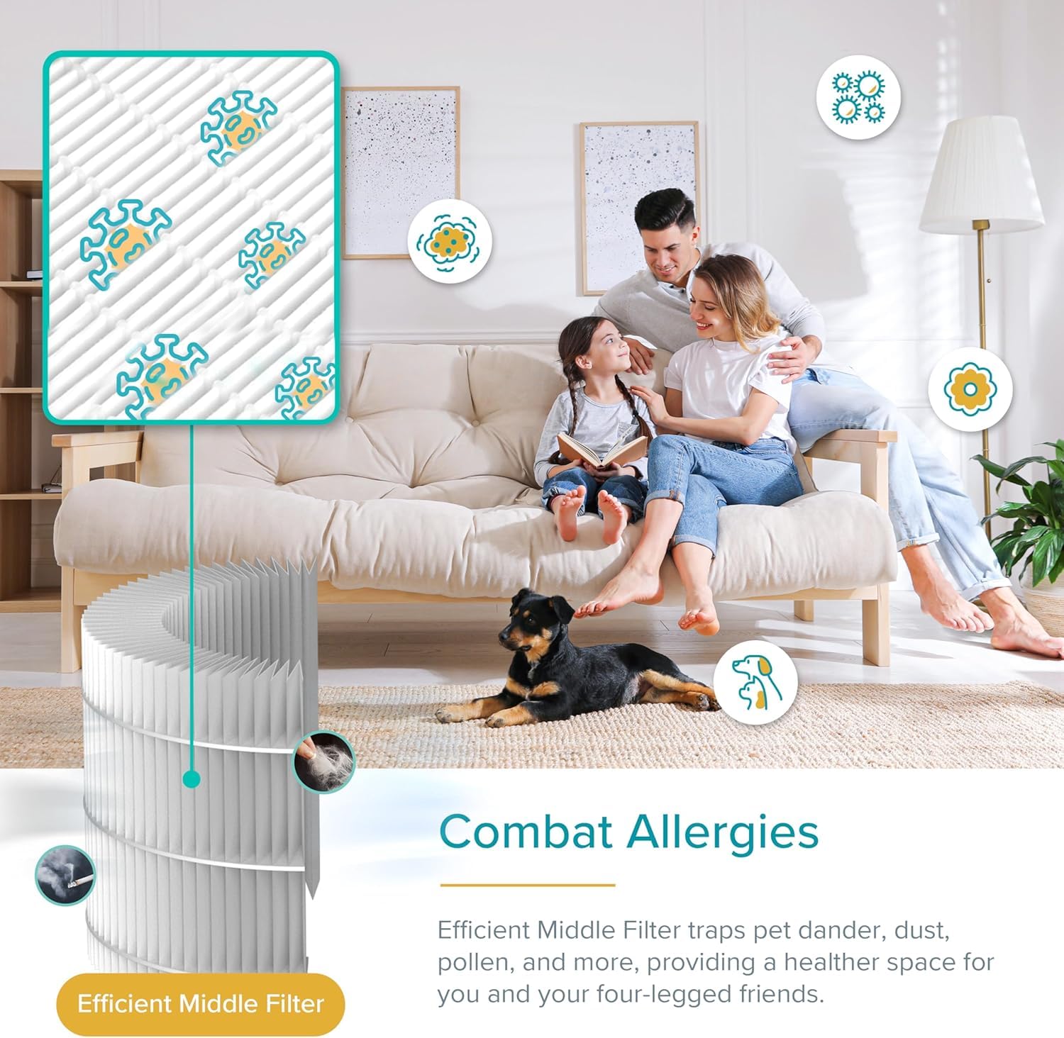 Levoit Air Purifier for Home Allergies and Pet Hair