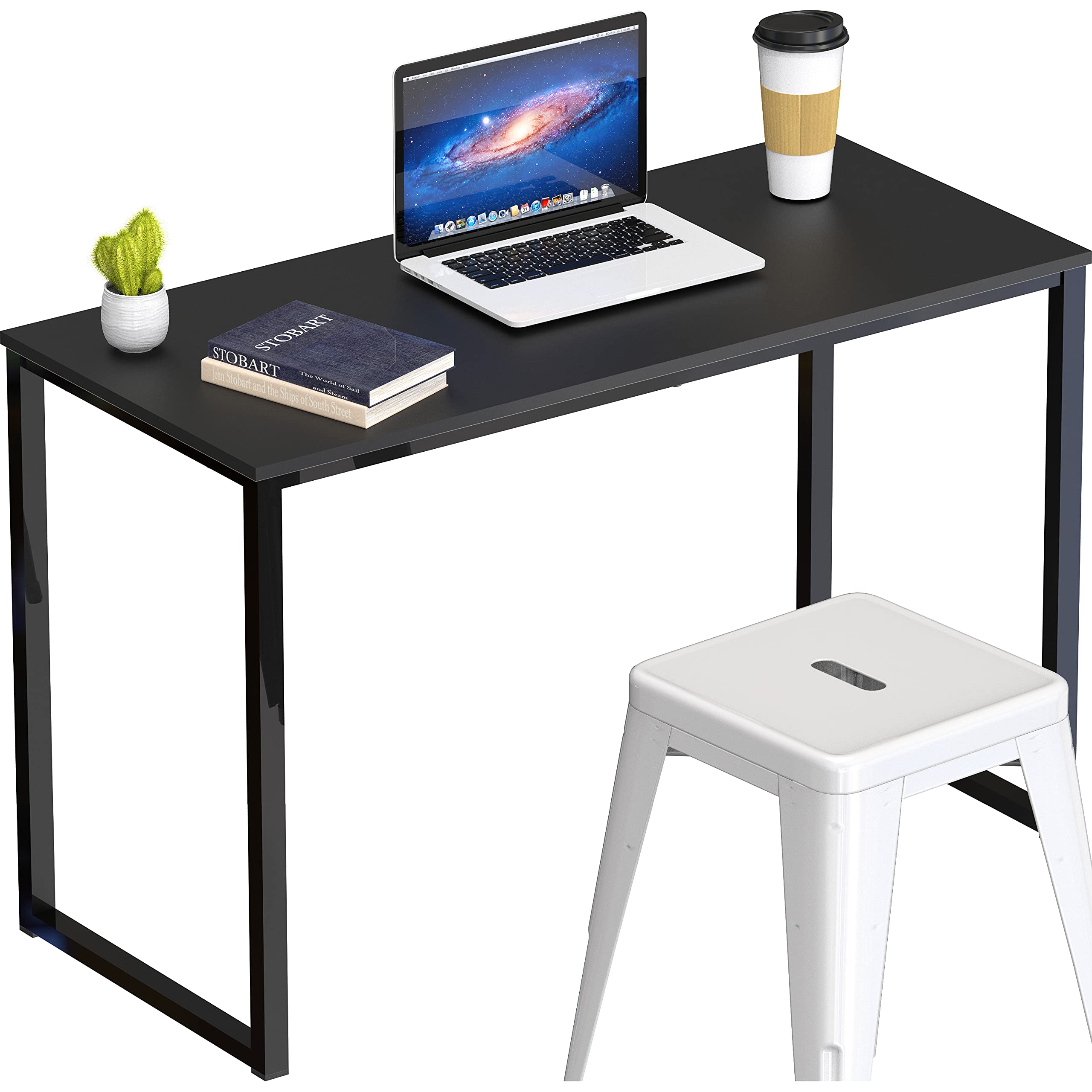 SHW 48 Inch Black Home Office Computer Desk