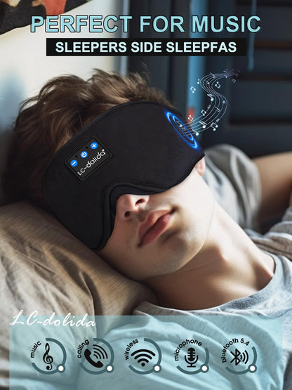 Sleep Headphones Bluetooth Eye Mask for Side Sleepers