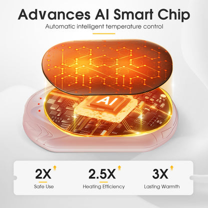 AI Hand Warmers 2 Pack Rechargeable Portable Pocket Heaters
