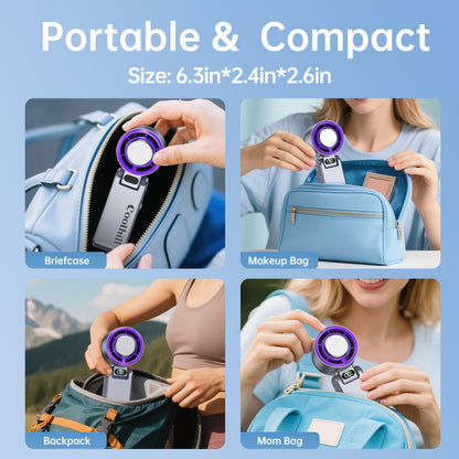 Handheld Portable Fan Ice Cooler 20000 RPM Turbo Purple