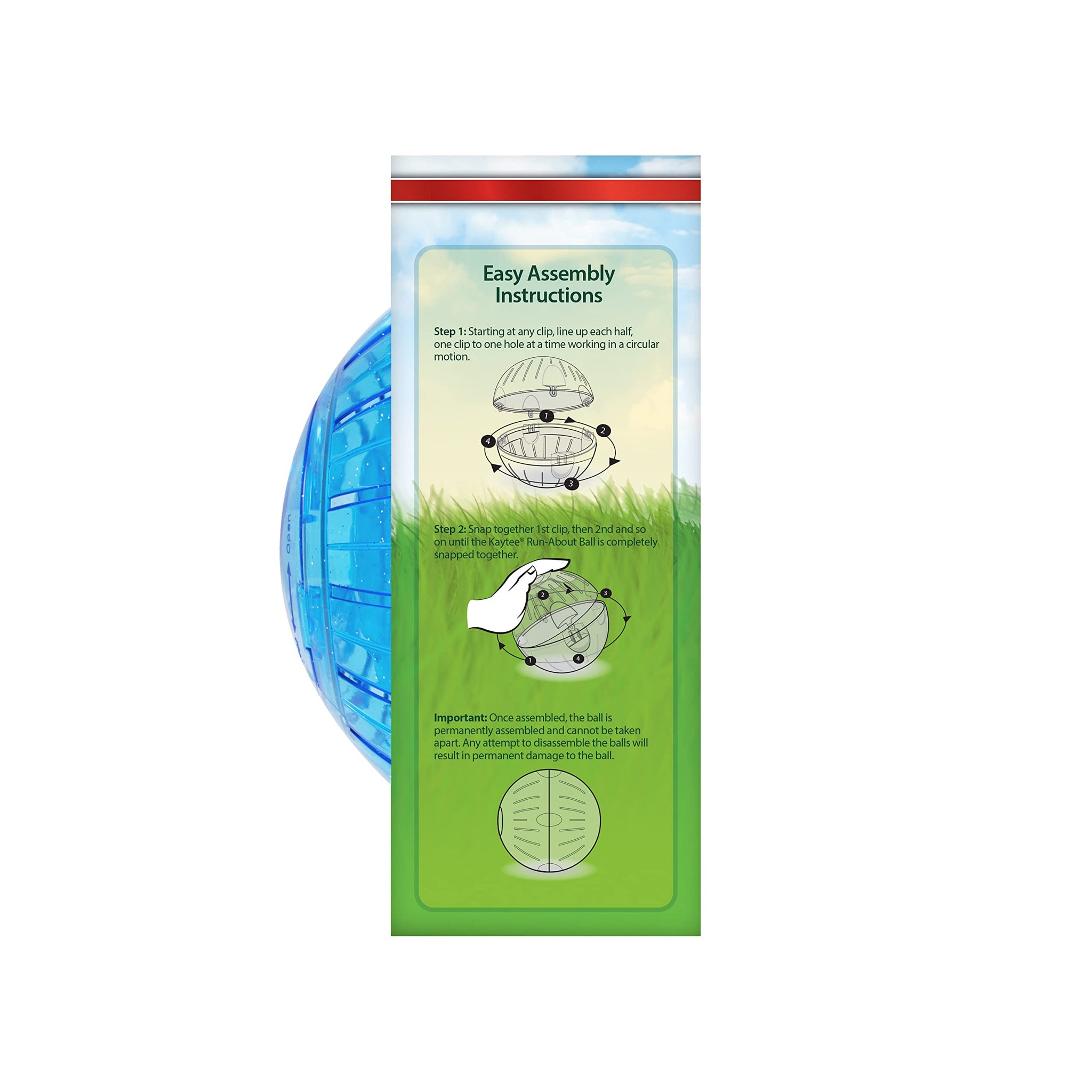 Kaytee 5 Inch Clear Exercise Ball for Dwarf Hamsters