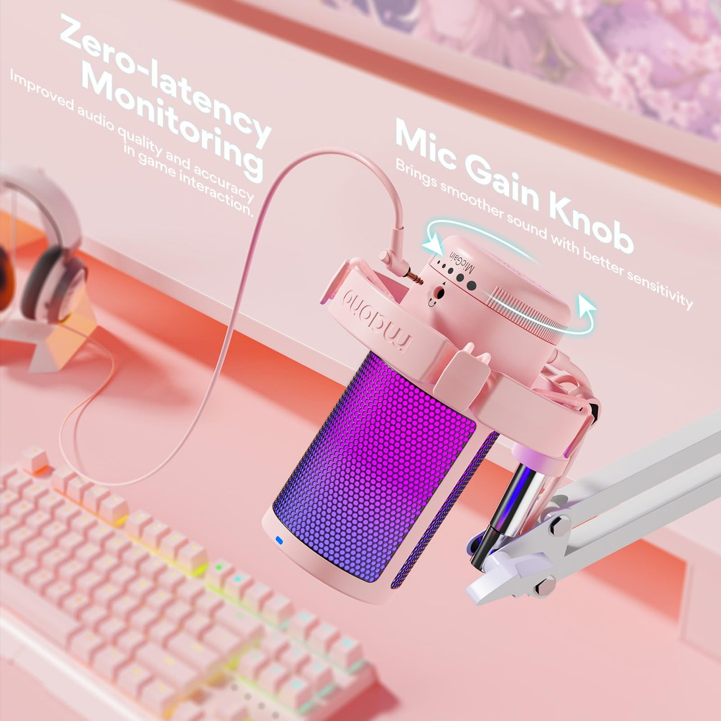 Maono Gaming USB Microphone DGM20S With Noise Cancellation