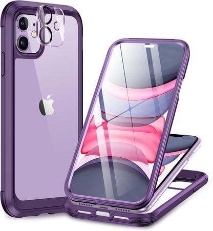 Miracase Glass Series iPhone 11 Rugged Case 6.1 9H Purple