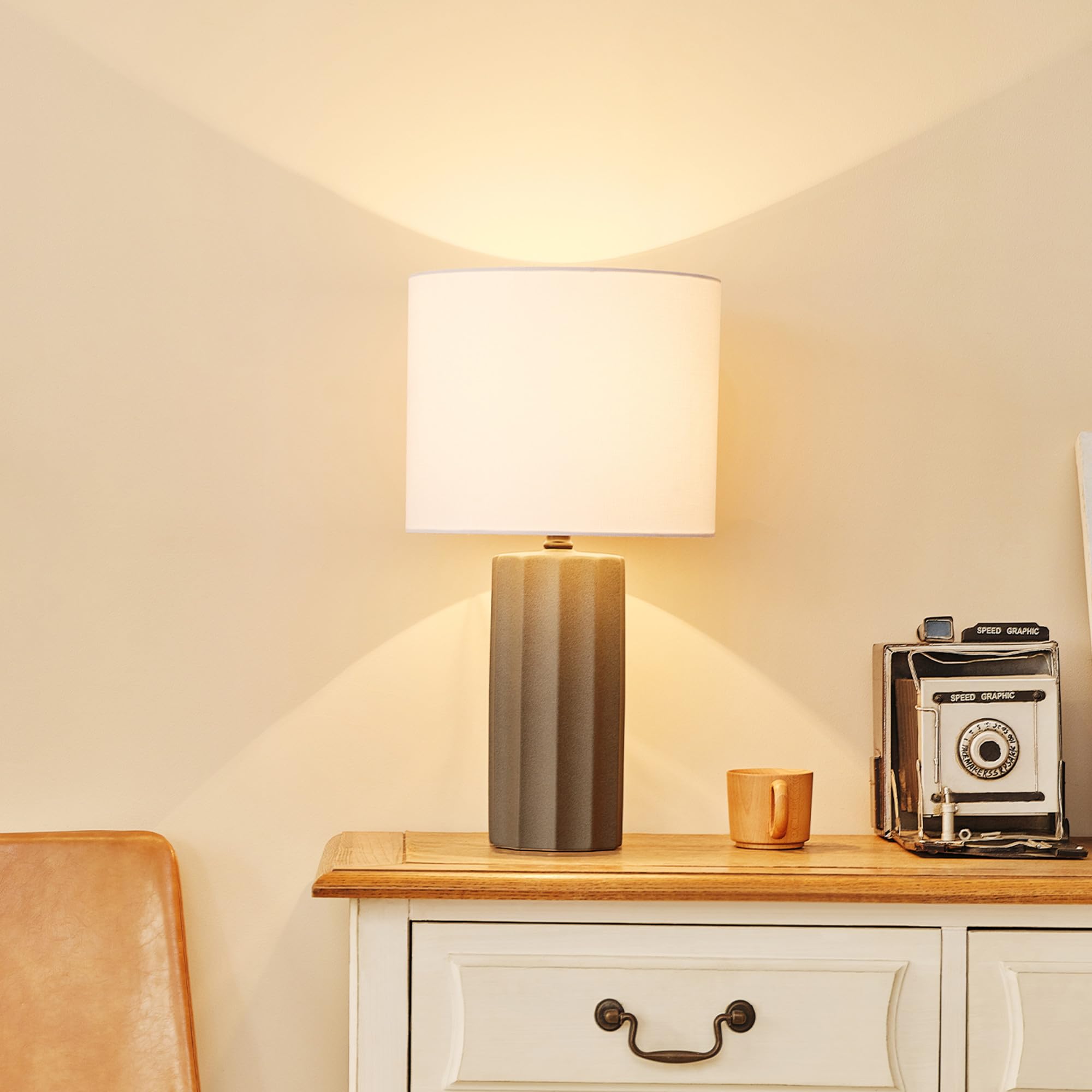 Maya 21 Inch Clear Glass Fillable Table Lamp