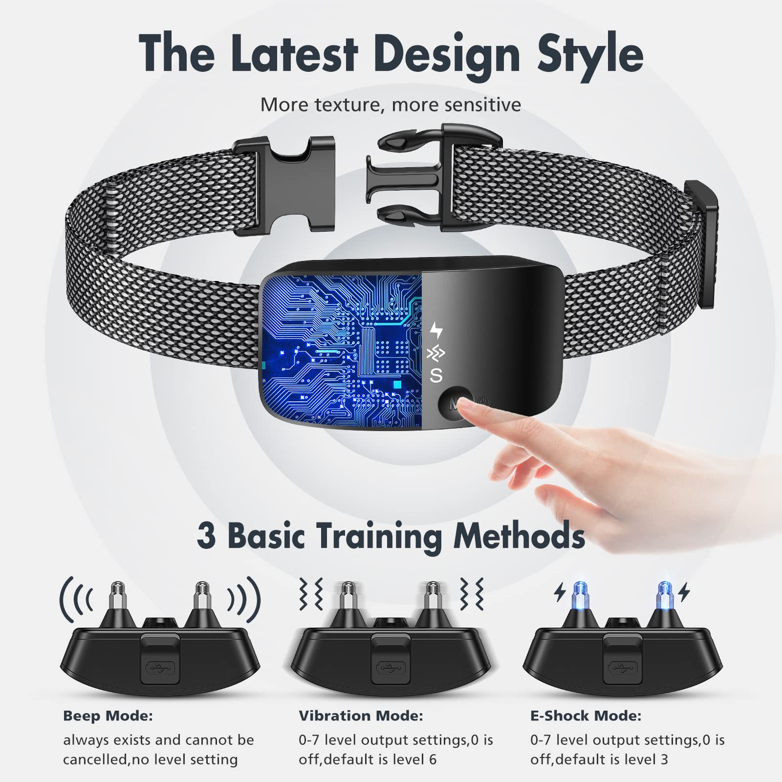 Rechargeable Anti Barking Collar for Dogs with Adjustable Sensitivity