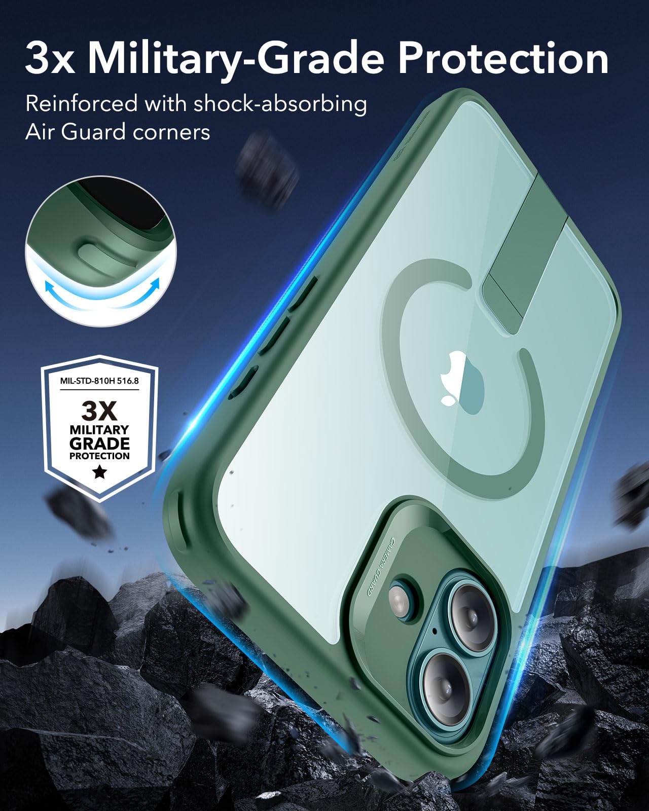 Military-Grade Clear Case for iPhone 16 Pro Max
