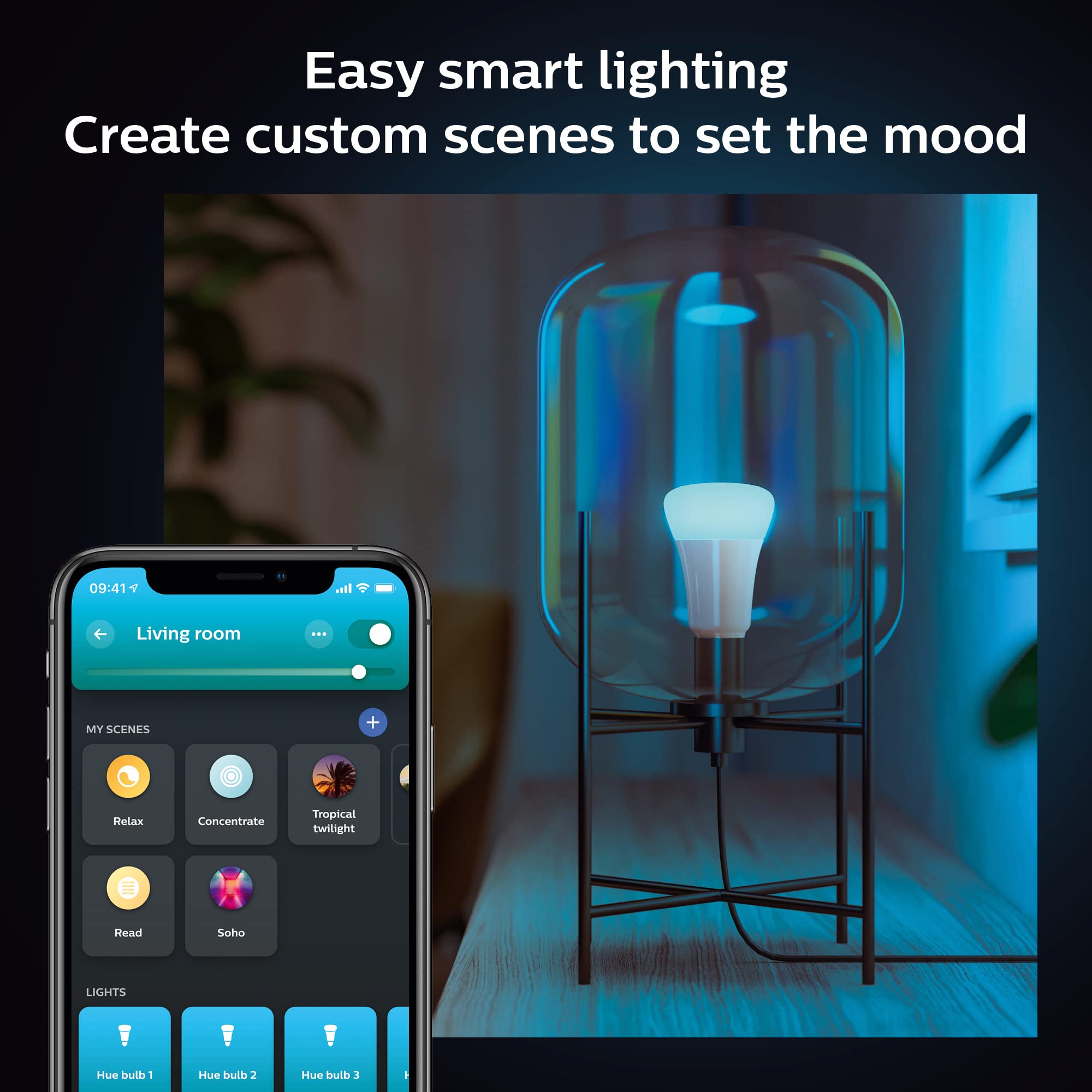 Philips Hue A19 Smart Light Bulb Easy Home Control