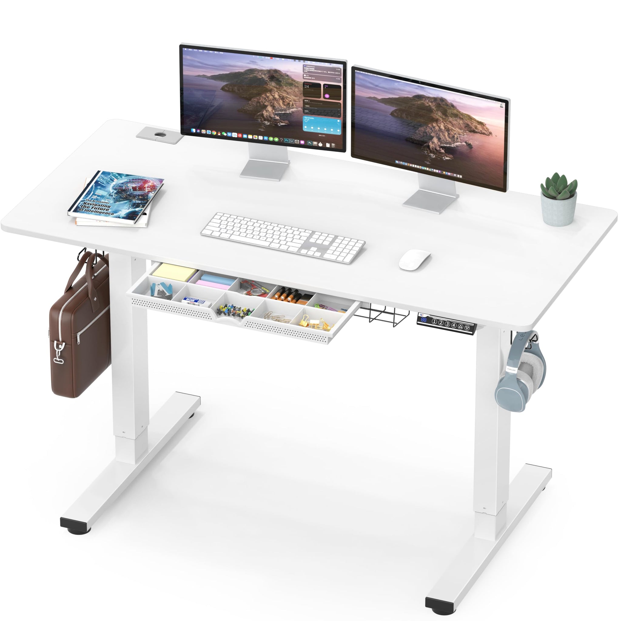 Height Adjustable Standing Desk with Memory Preset Feature