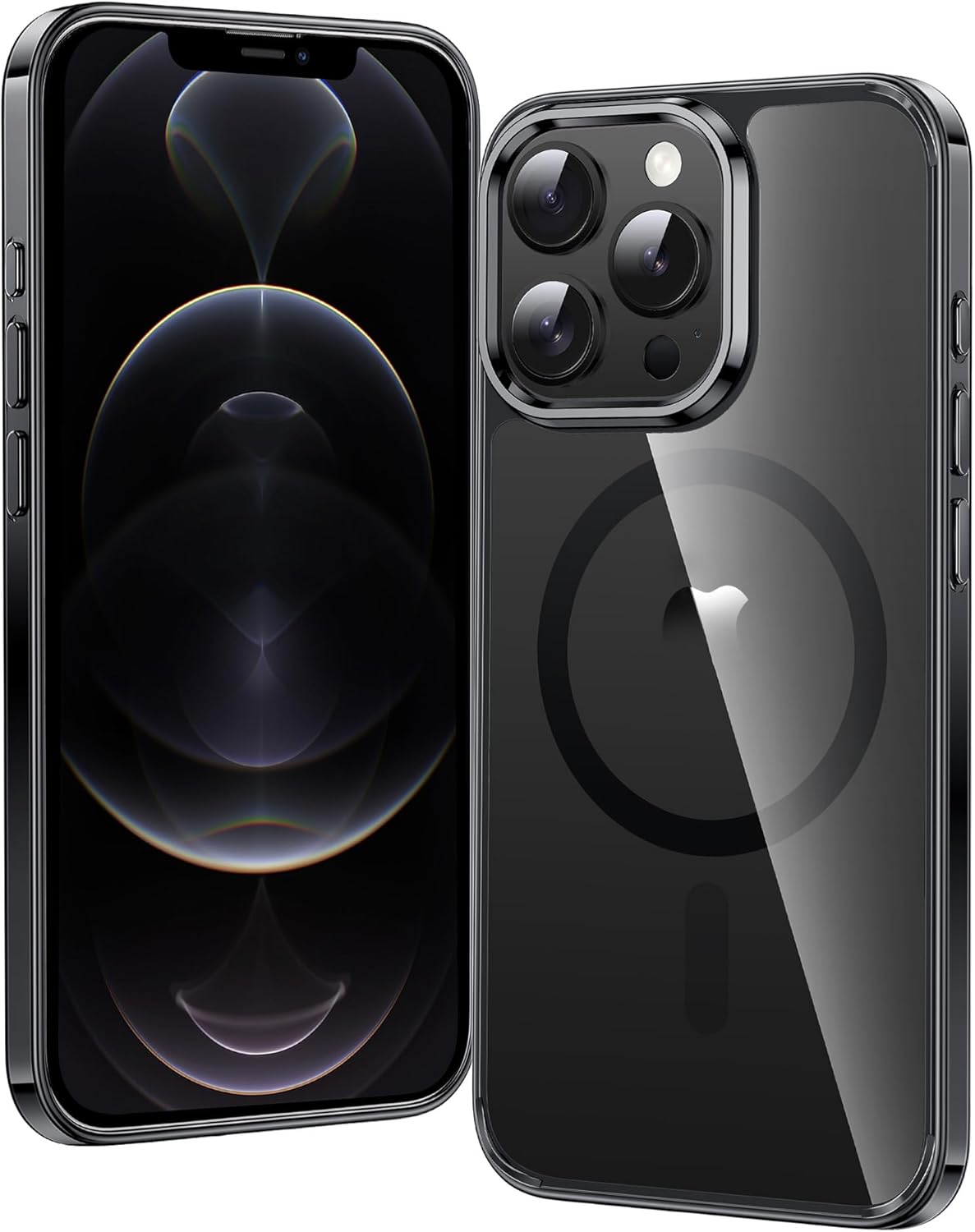 FNTCASE IPhone 16 Case Clear Magnetic MagSafe Screen Protector Drop Proof Rugged