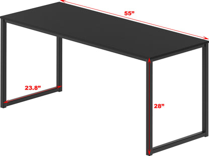SHW 48 Inch Black Home Office Computer Desk