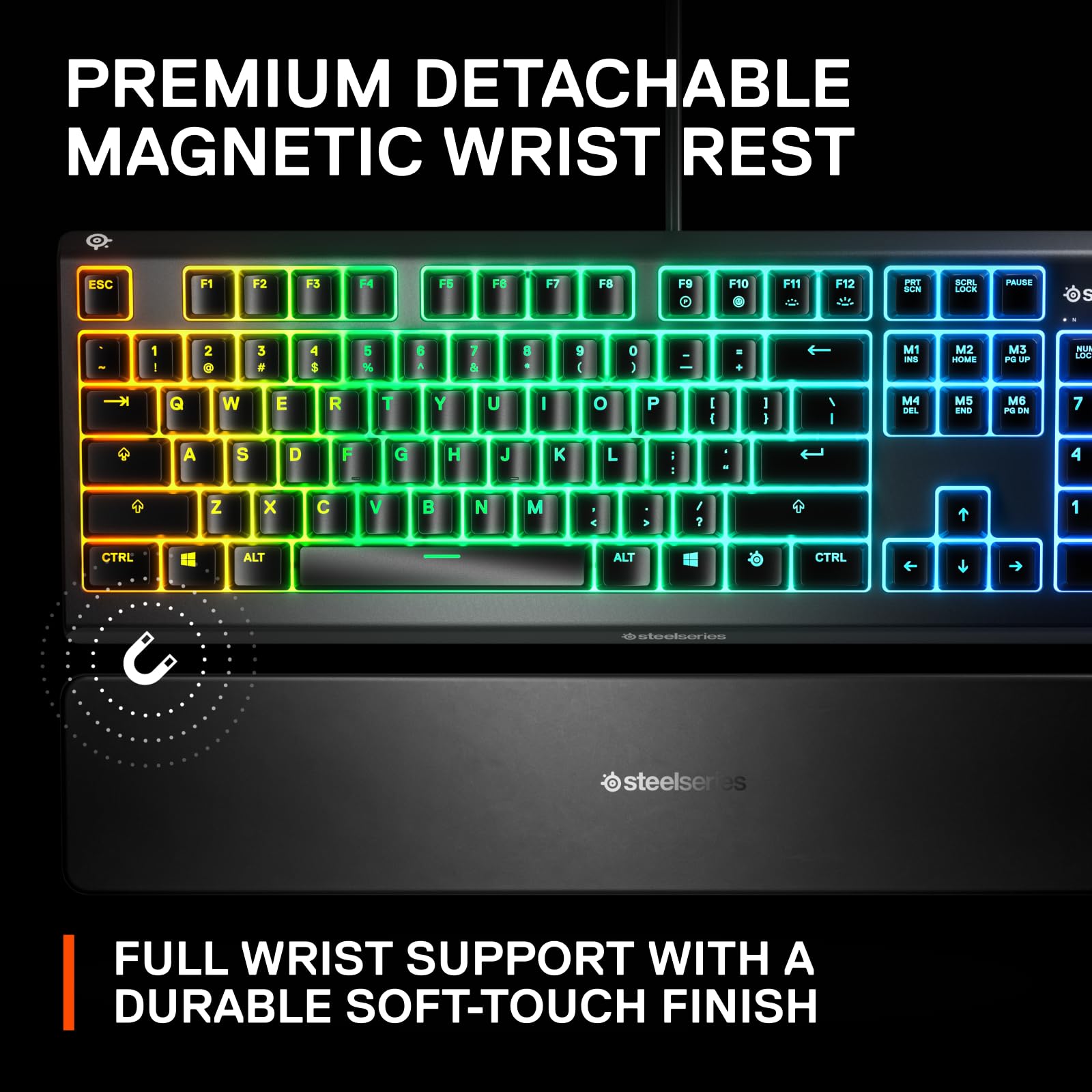 SteelSeries Apex 3 RGB Gaming Keyboard with Water Resistance
