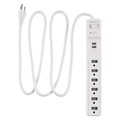 Amazon Basics Surge Protector Power Strip With USB Ports
