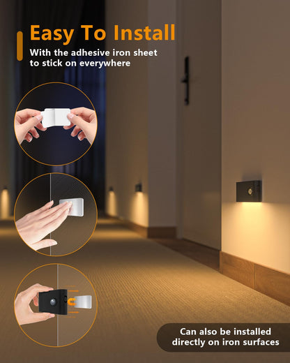 WILLED Motion Sensor Night Light Rechargeable Stair Lights