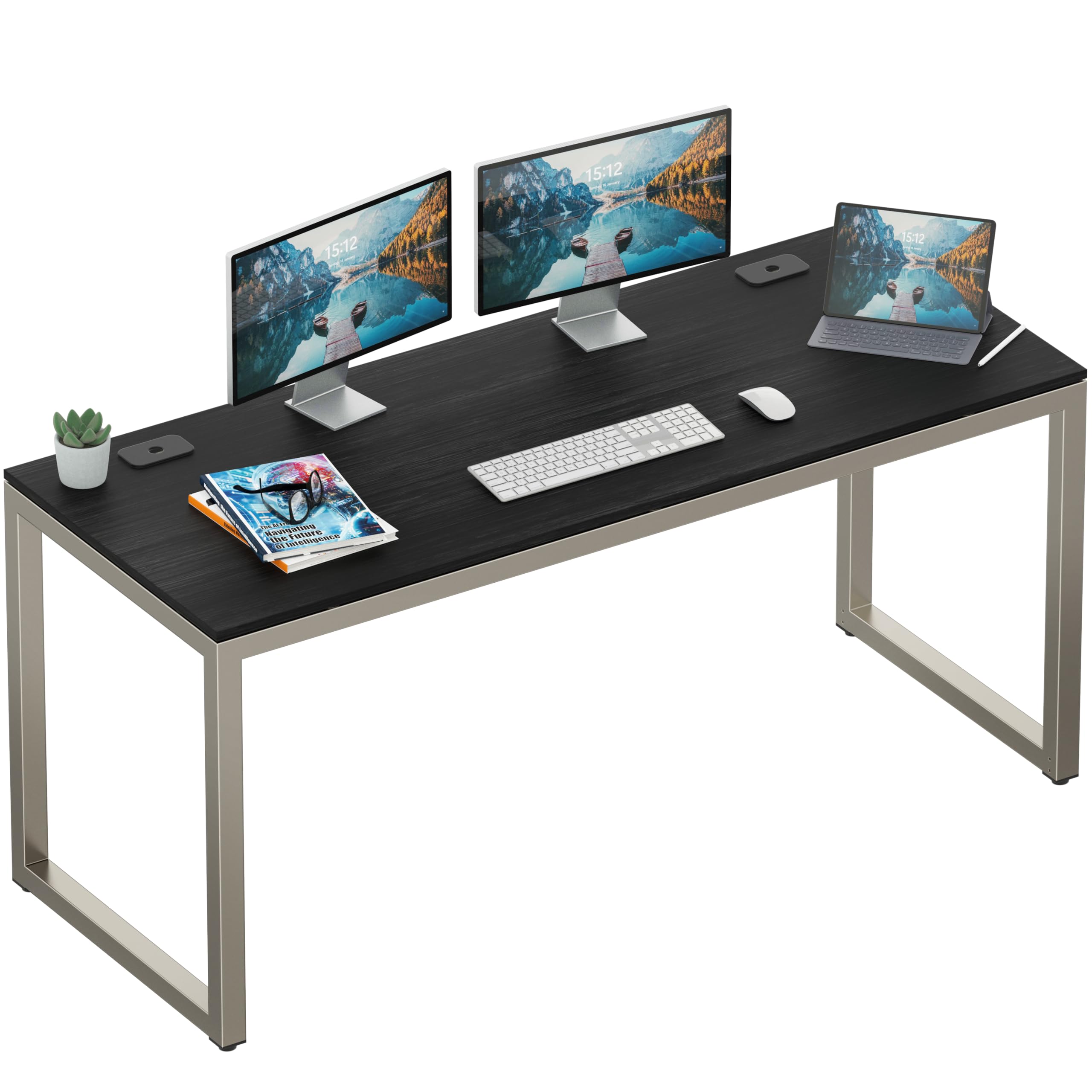 55 Inch Espresso Office Computer Desk for Professionals