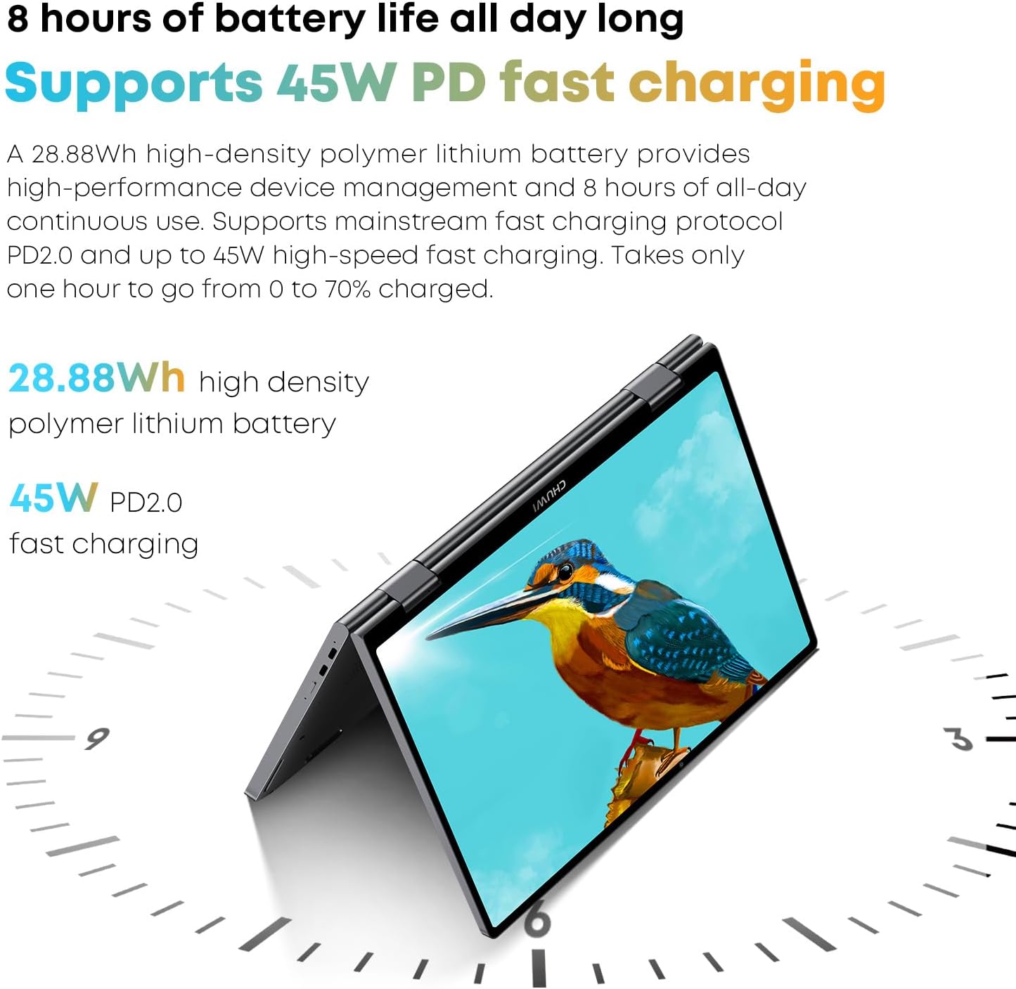 CHUWI Minibook X 2 in 1 Laptop with Touchscreen