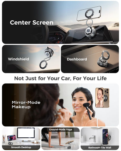 Dimoncoat 2026 Upgraded Metal 360 Degree Vacuum Phone Mount